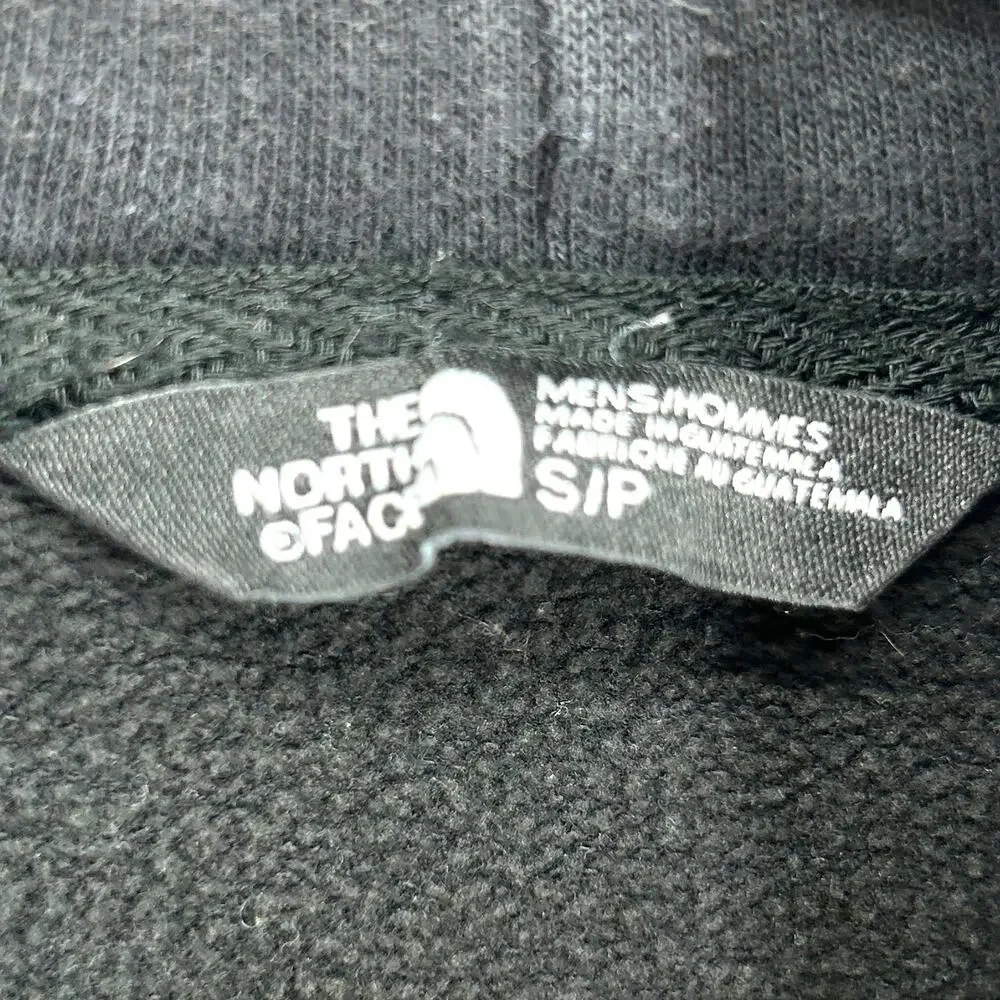 The North Face Black Orange Graphic Cotton Blend Pullover Hoodie